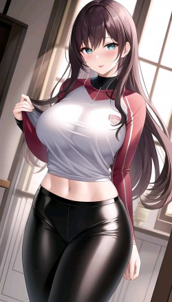 漂亮的二次元紧身裤美女